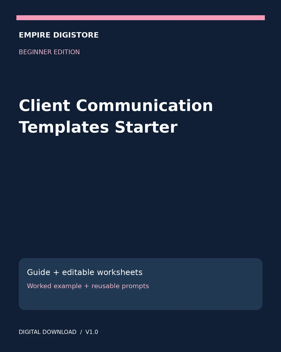 Client Communication Templates Starter cover