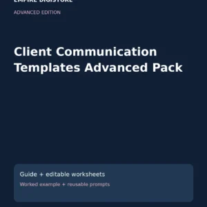 Client Communication Templates Advanced Pack cover