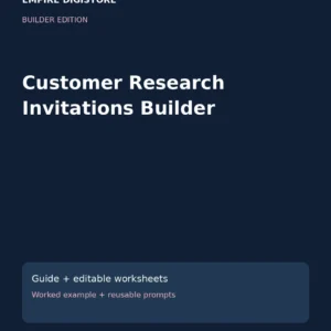 Customer Research Invitations Builder cover