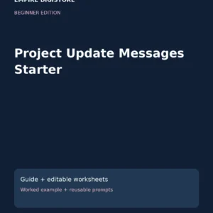 Project Update Messages Starter cover