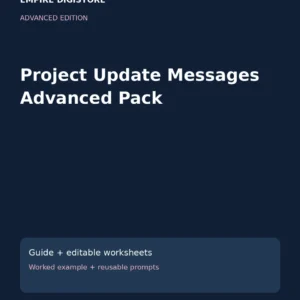 Project Update Messages Advanced Pack cover
