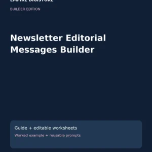 Newsletter Editorial Messages Builder cover