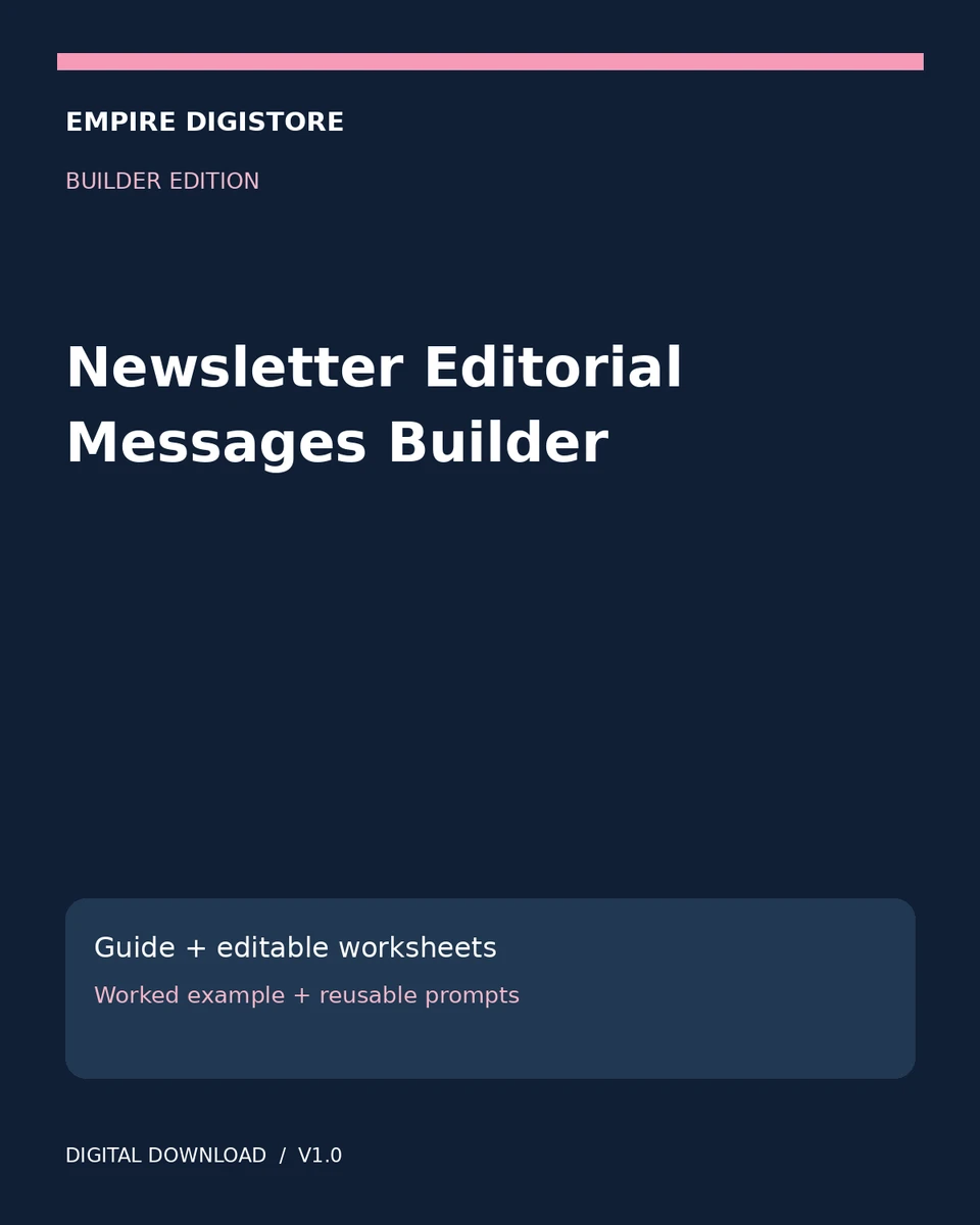 Newsletter Editorial Messages Builder cover