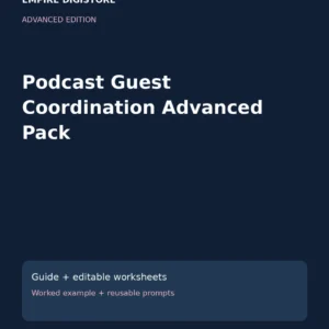 Podcast Guest Coordination Advanced Pack cover