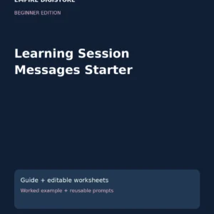 Learning Session Messages Starter cover
