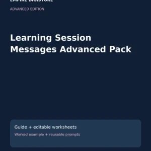 Learning Session Messages Advanced Pack cover