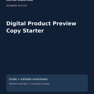 Digital Product Preview Copy Starter cover
