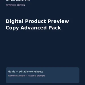 Digital Product Preview Copy Advanced Pack cover