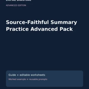 Source-Faithful Summary Practice Advanced Pack cover