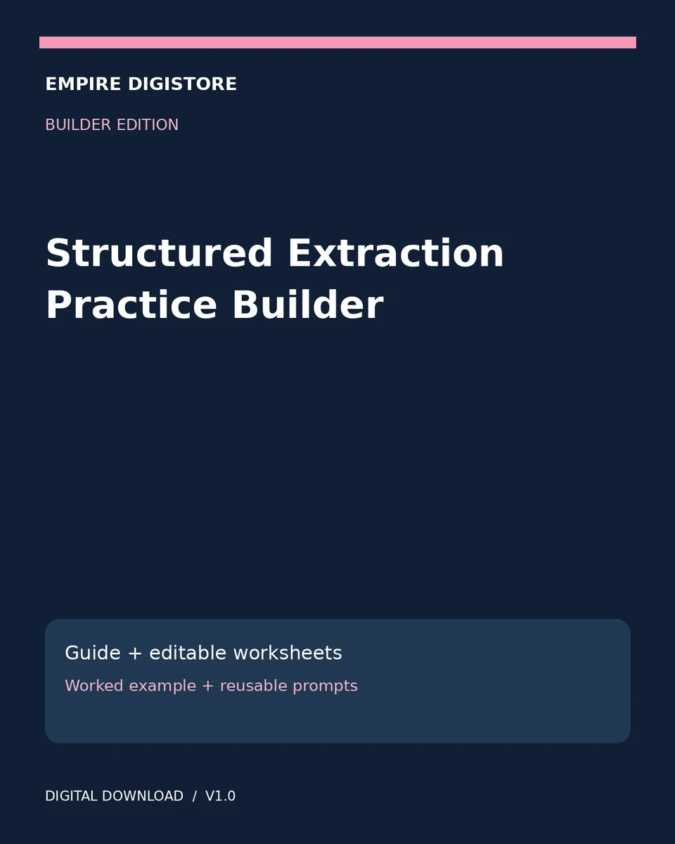 Structured Extraction Practice Builder cover