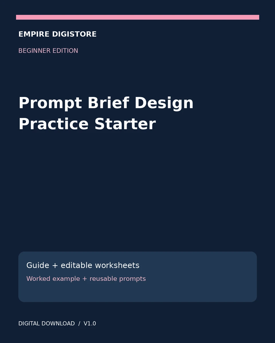 Prompt Brief Design Practice Starter cover
