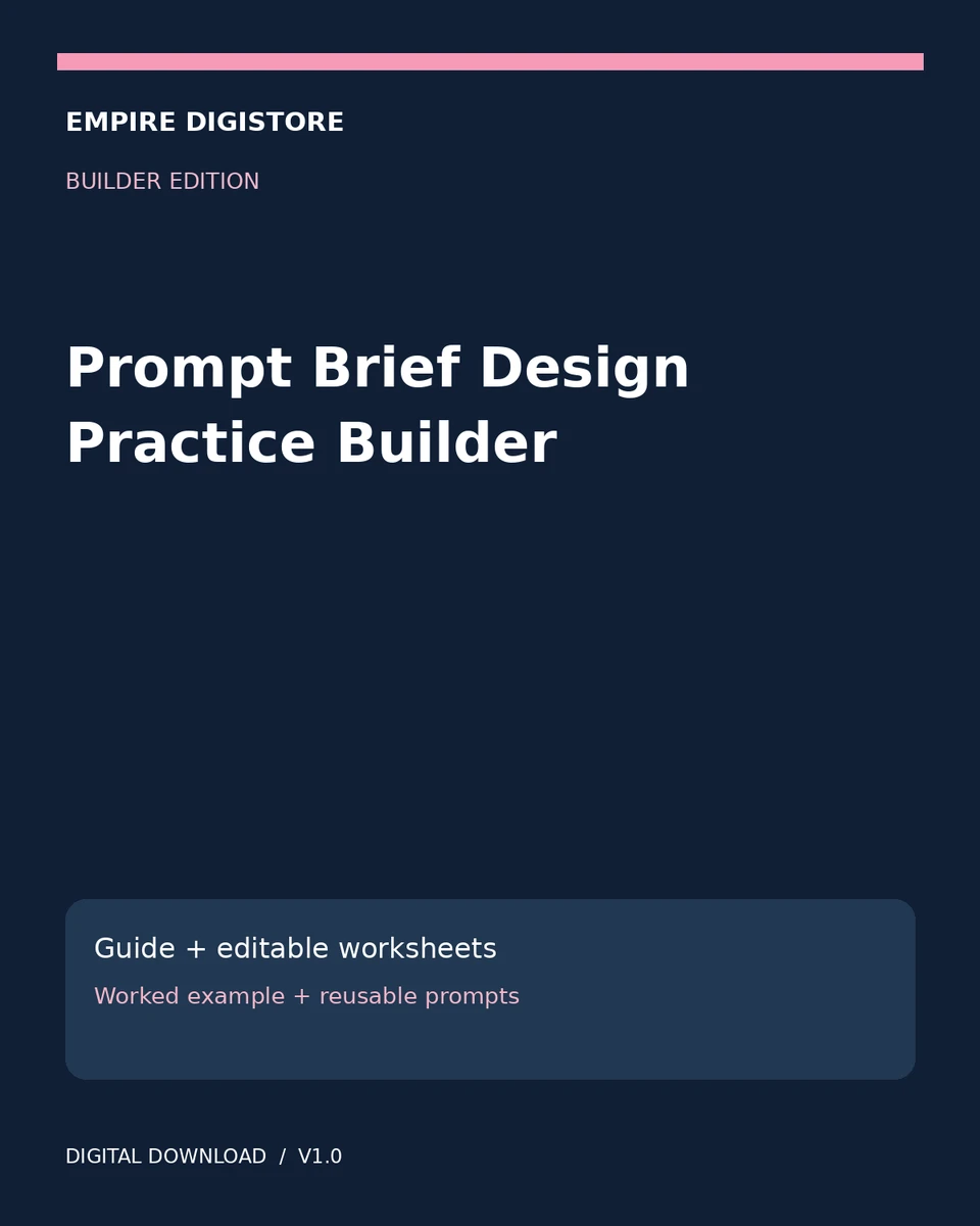 Prompt Brief Design Practice Builder cover