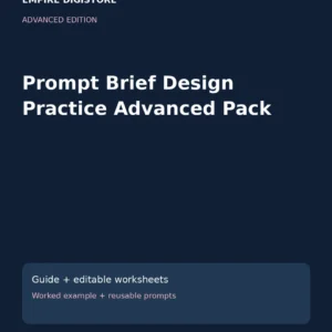 Prompt Brief Design Practice Advanced Pack cover