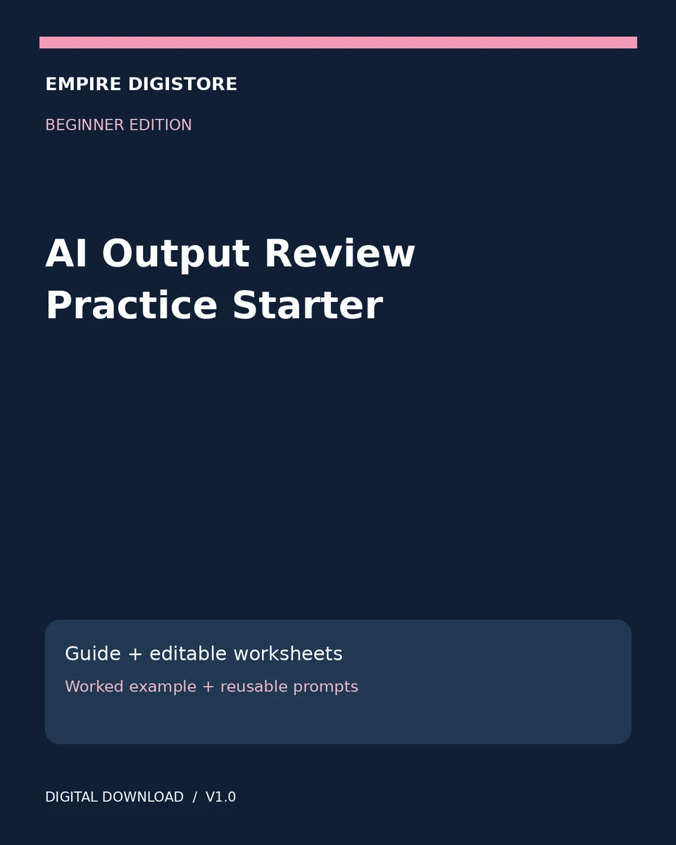 AI Output Review Practice Starter cover