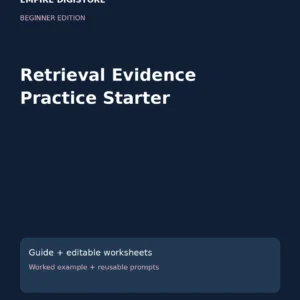 Retrieval Evidence Practice Starter cover
