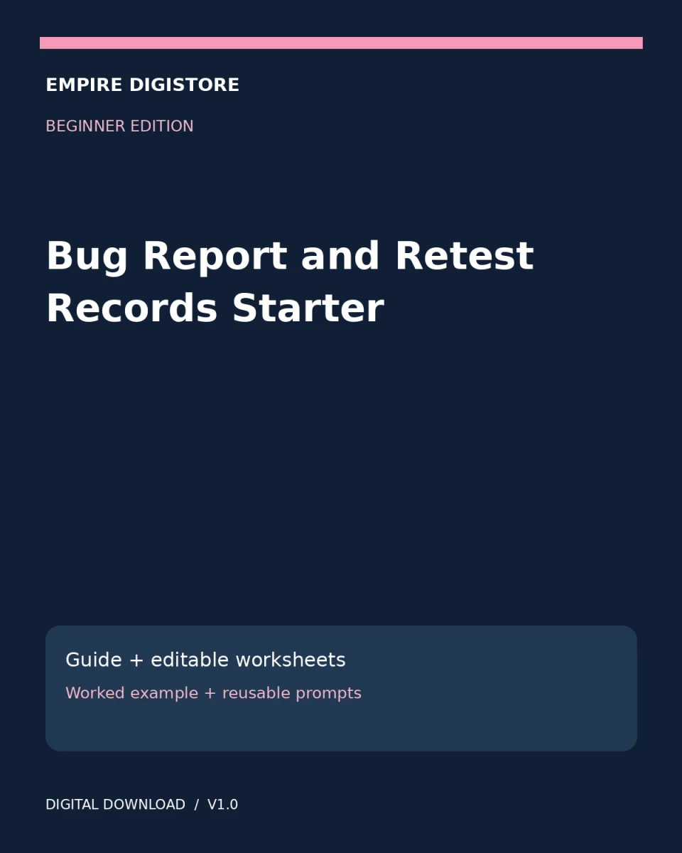 Bug Report and Retest Records Starter cover