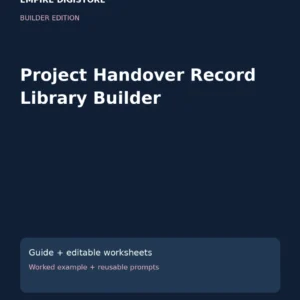 Project Handover Record Library Builder cover