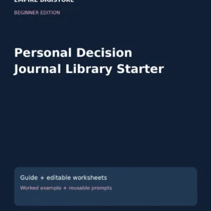 Personal Decision Journal Library Starter cover