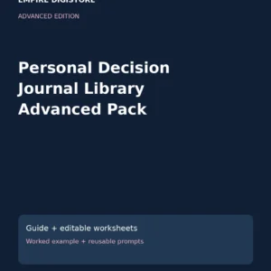 Personal Decision Journal Library Advanced Pack cover