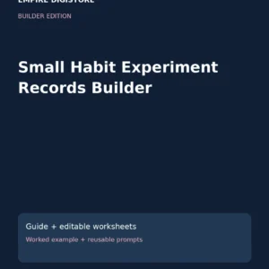 Small Habit Experiment Records Builder cover