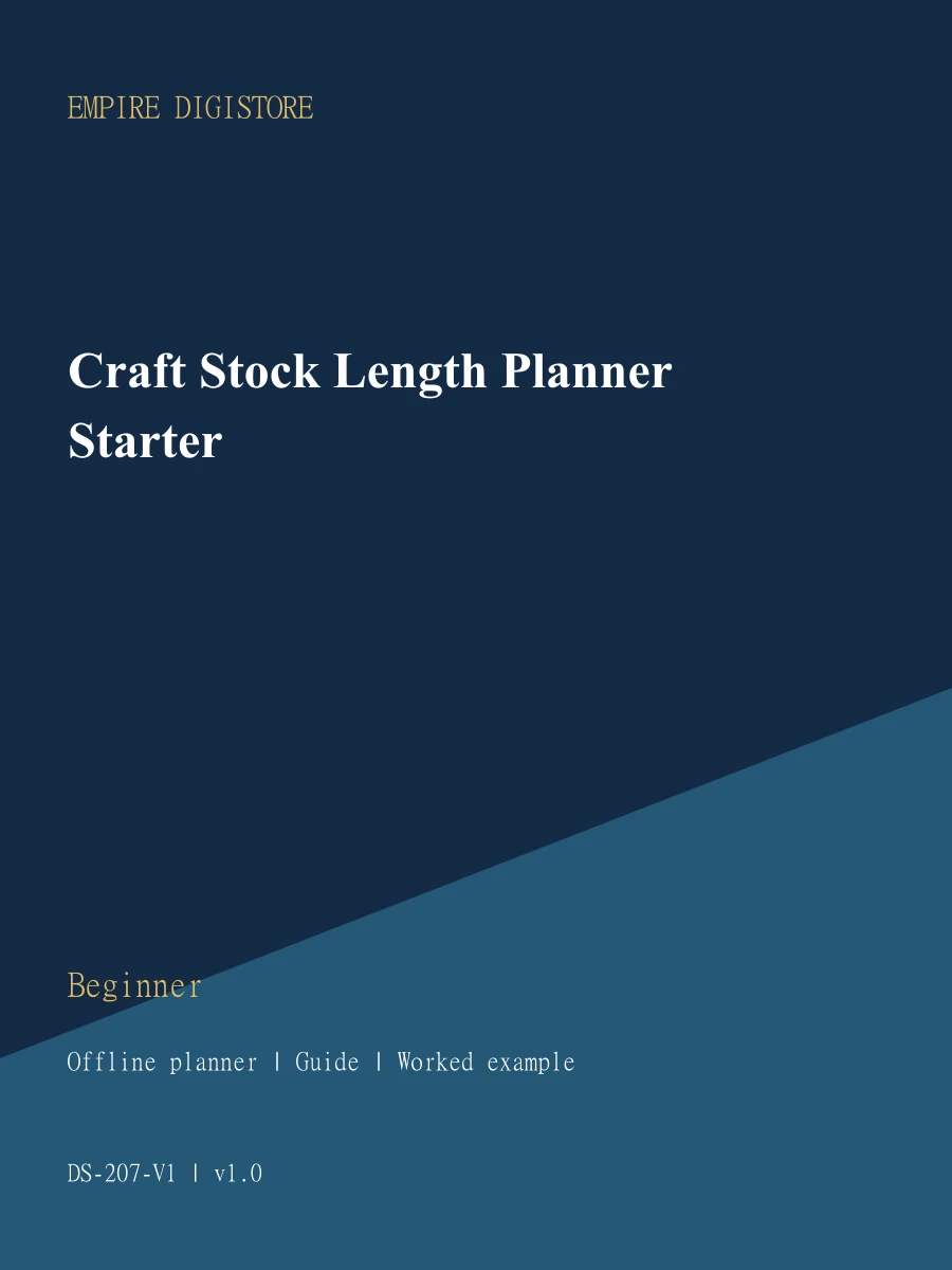 Craft Stock Length Planner Starter cover