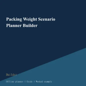 Packing Weight Scenario Planner Builder cover