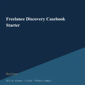 Freelance Discovery Casebook Starter cover