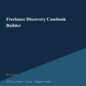Freelance Discovery Casebook Builder cover