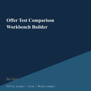 Offer Test Comparison Workbench Builder cover