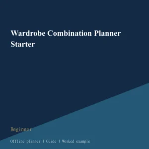 Wardrobe Combination Planner Starter cover