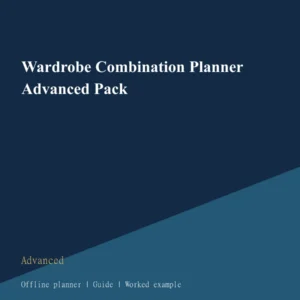 Wardrobe Combination Planner Advanced Pack cover