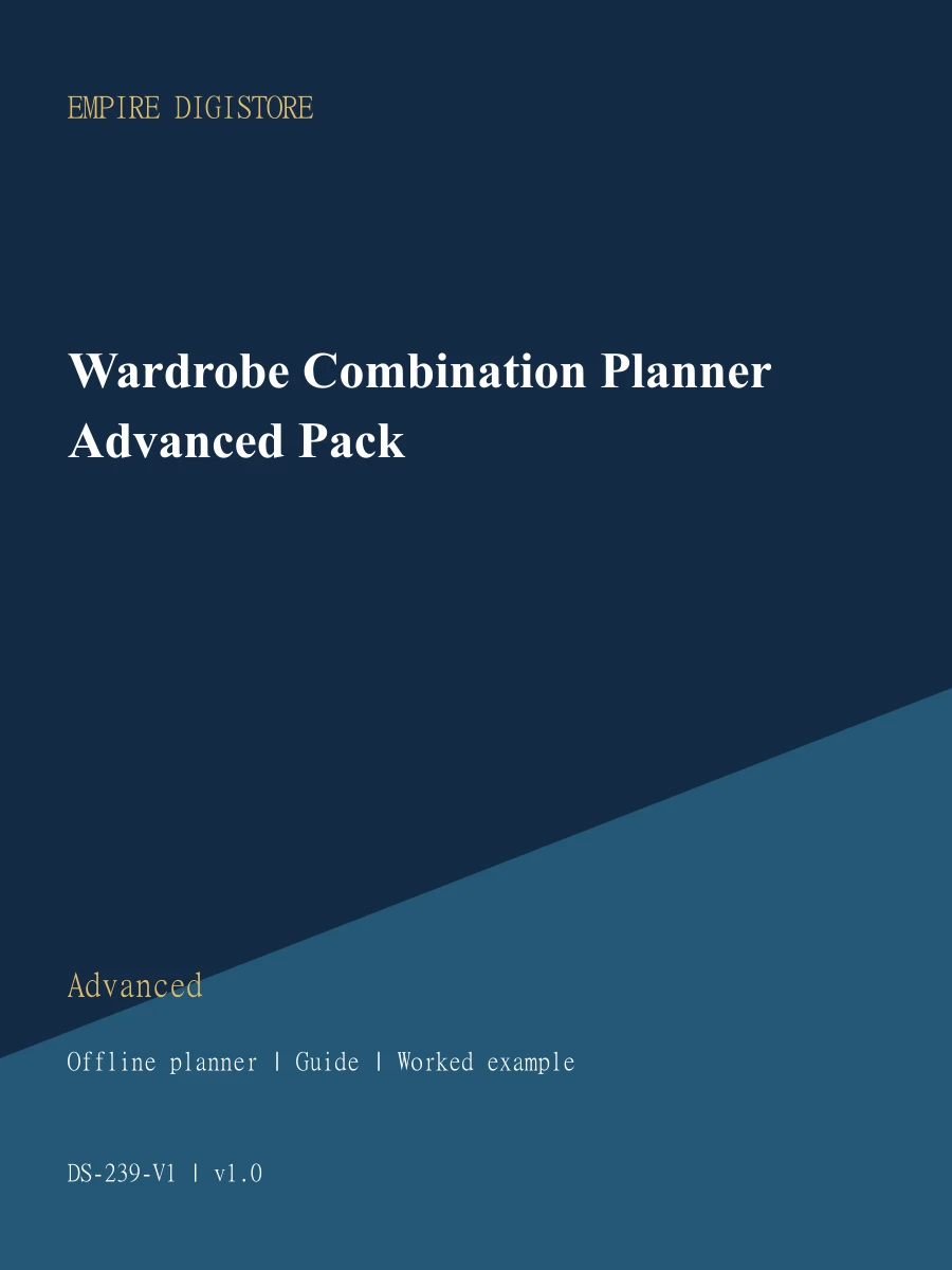 Wardrobe Combination Planner Advanced Pack cover