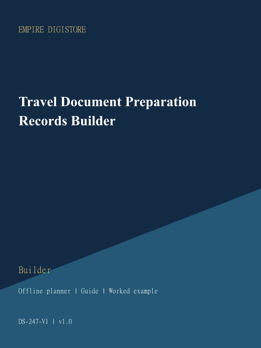 Travel Document Preparation Records Builder cover
