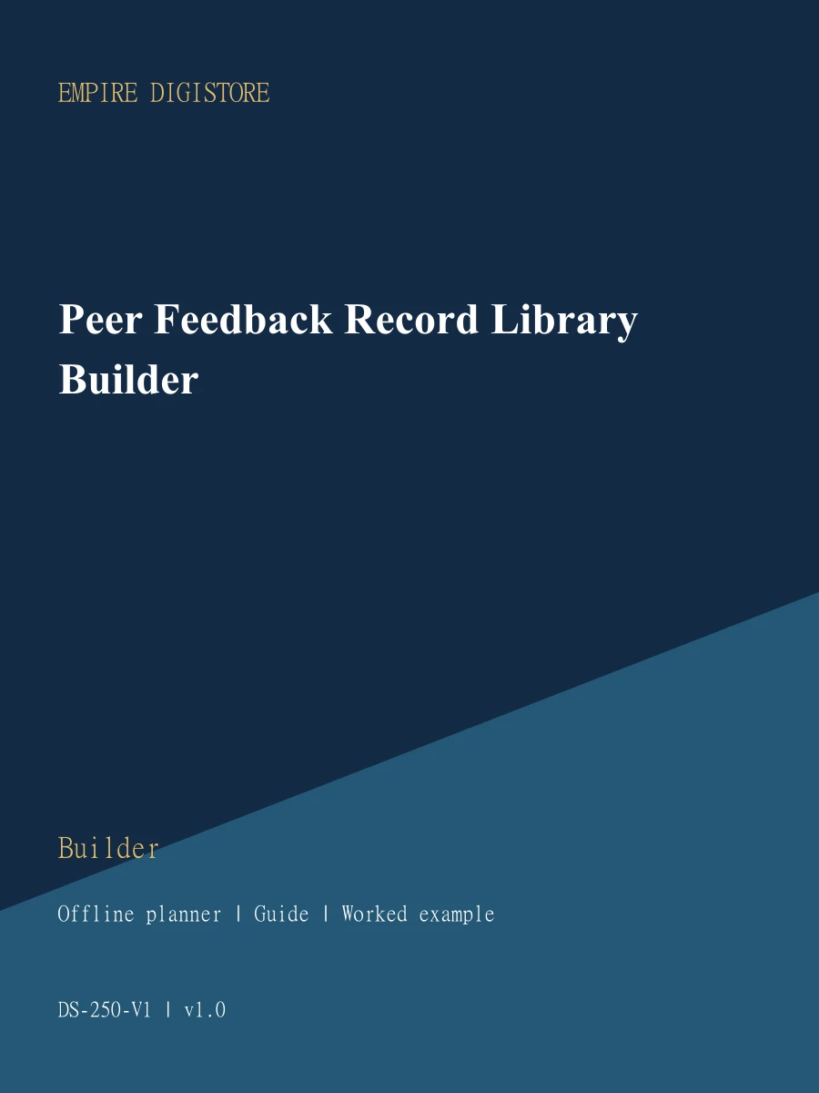 Peer Feedback Record Library Builder cover