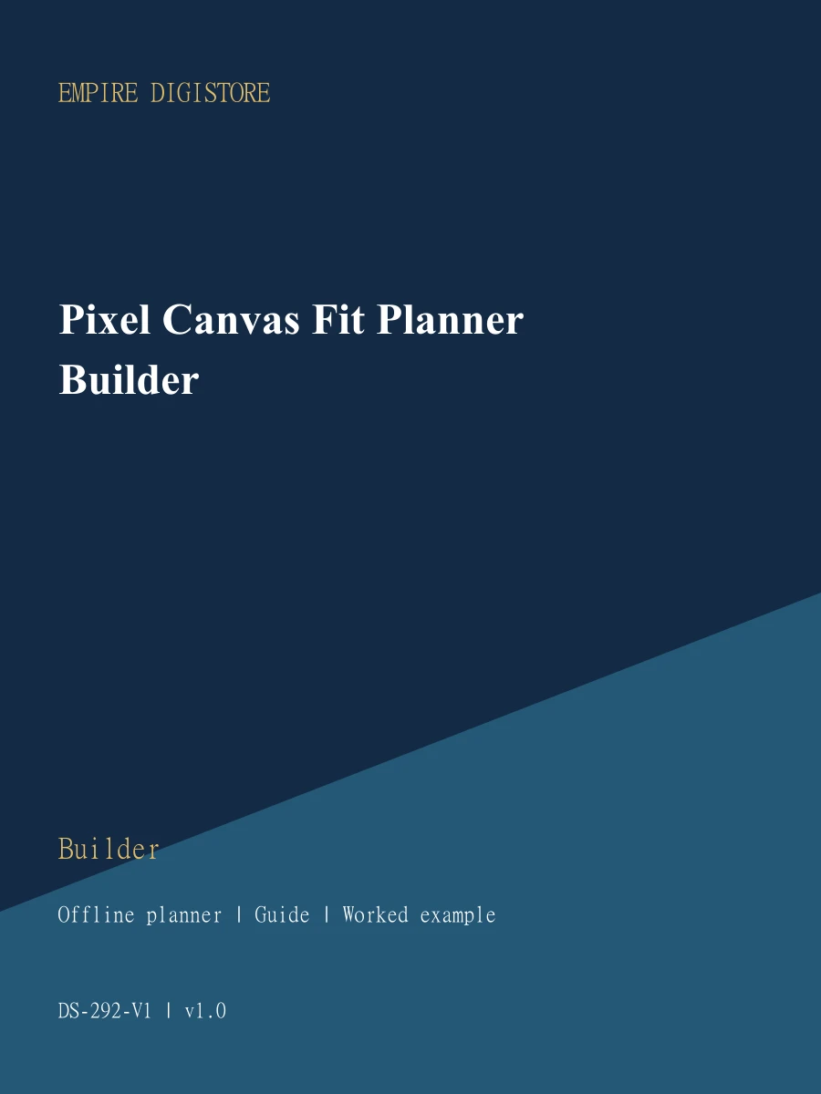 Pixel Canvas Fit Planner Builder cover