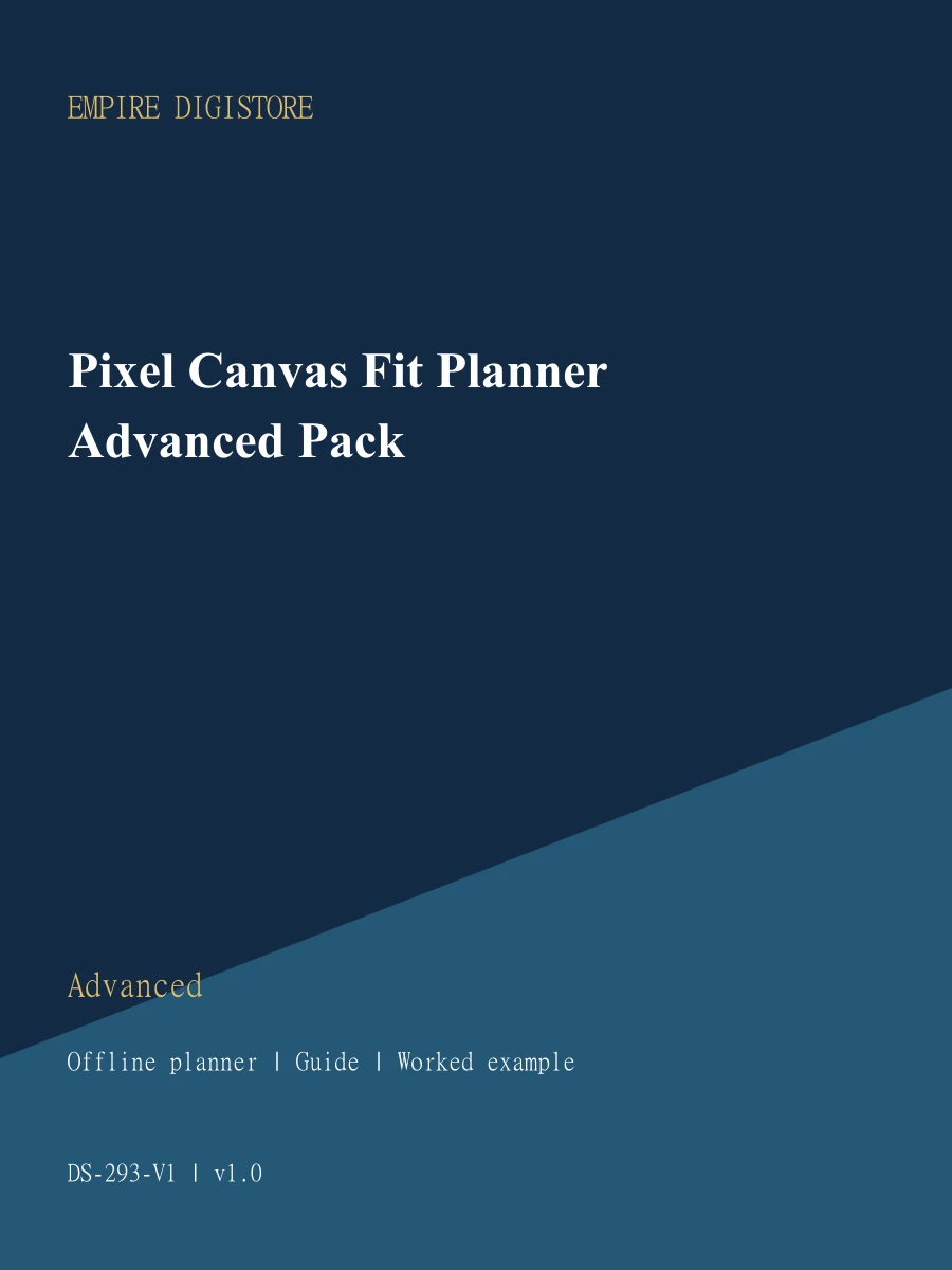 Pixel Canvas Fit Planner Advanced Pack cover
