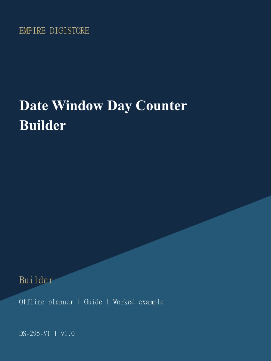 Date Window Day Counter Builder cover
