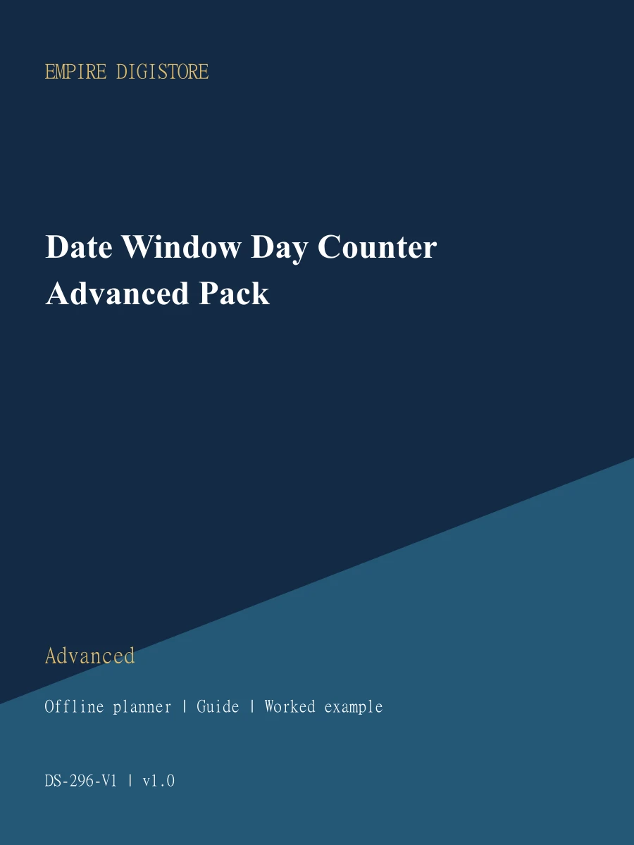 Date Window Day Counter Advanced Pack cover