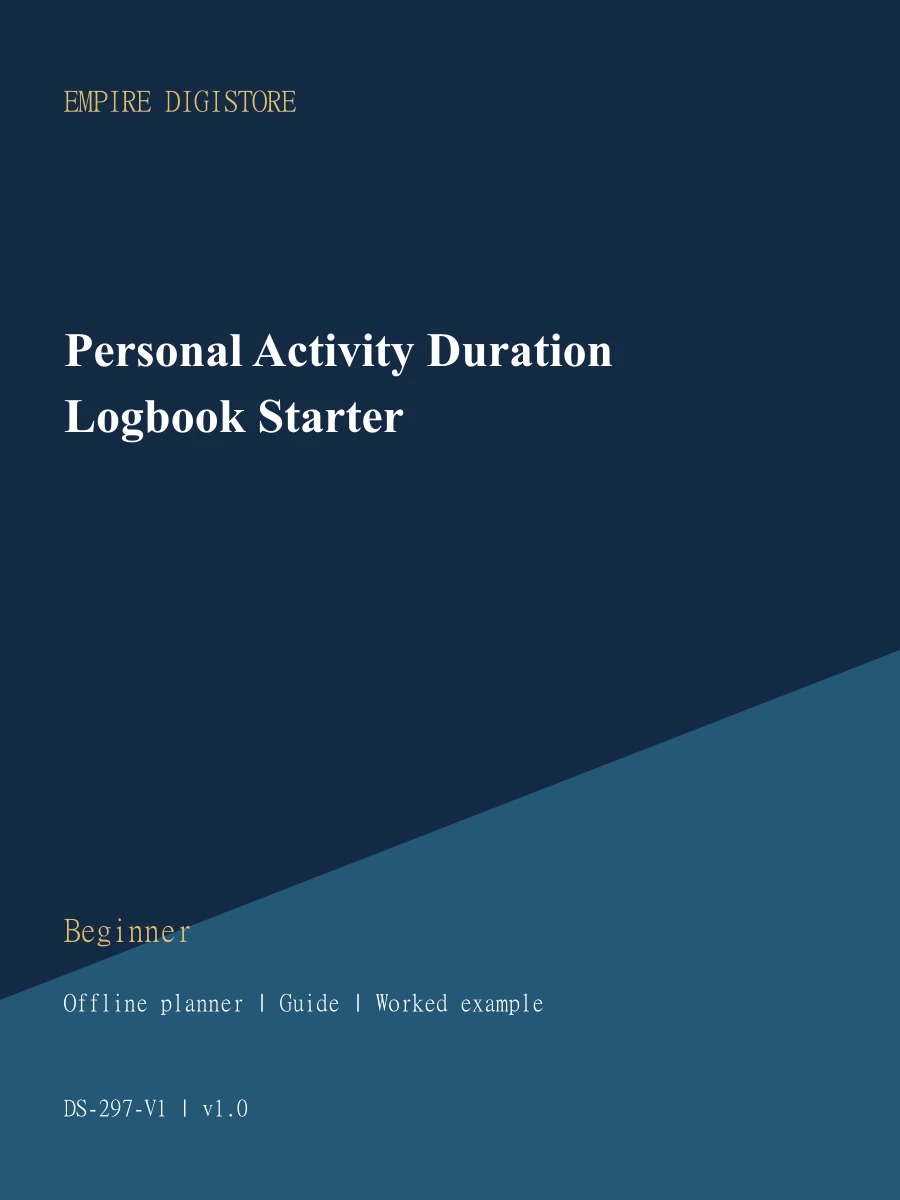 Personal Activity Duration Logbook Starter cover