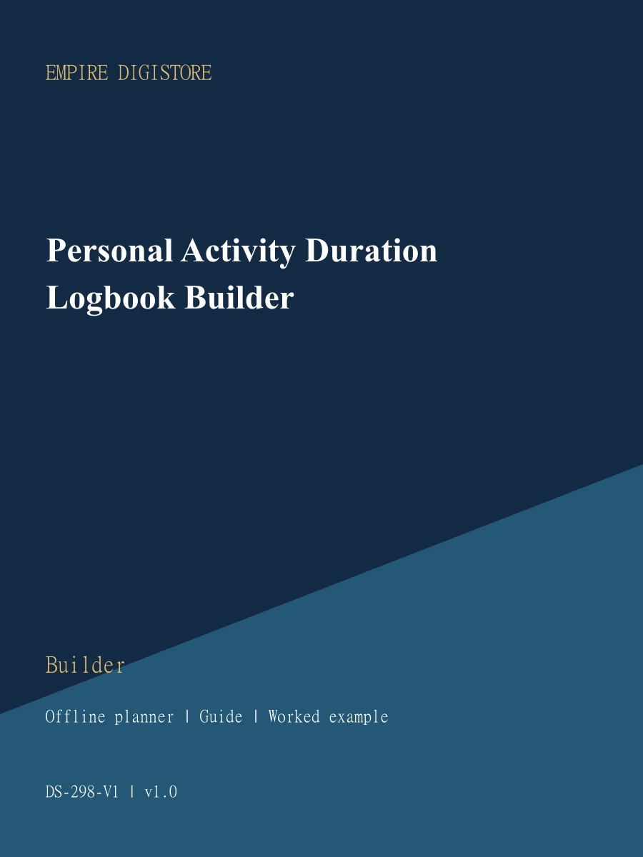 Personal Activity Duration Logbook Builder cover