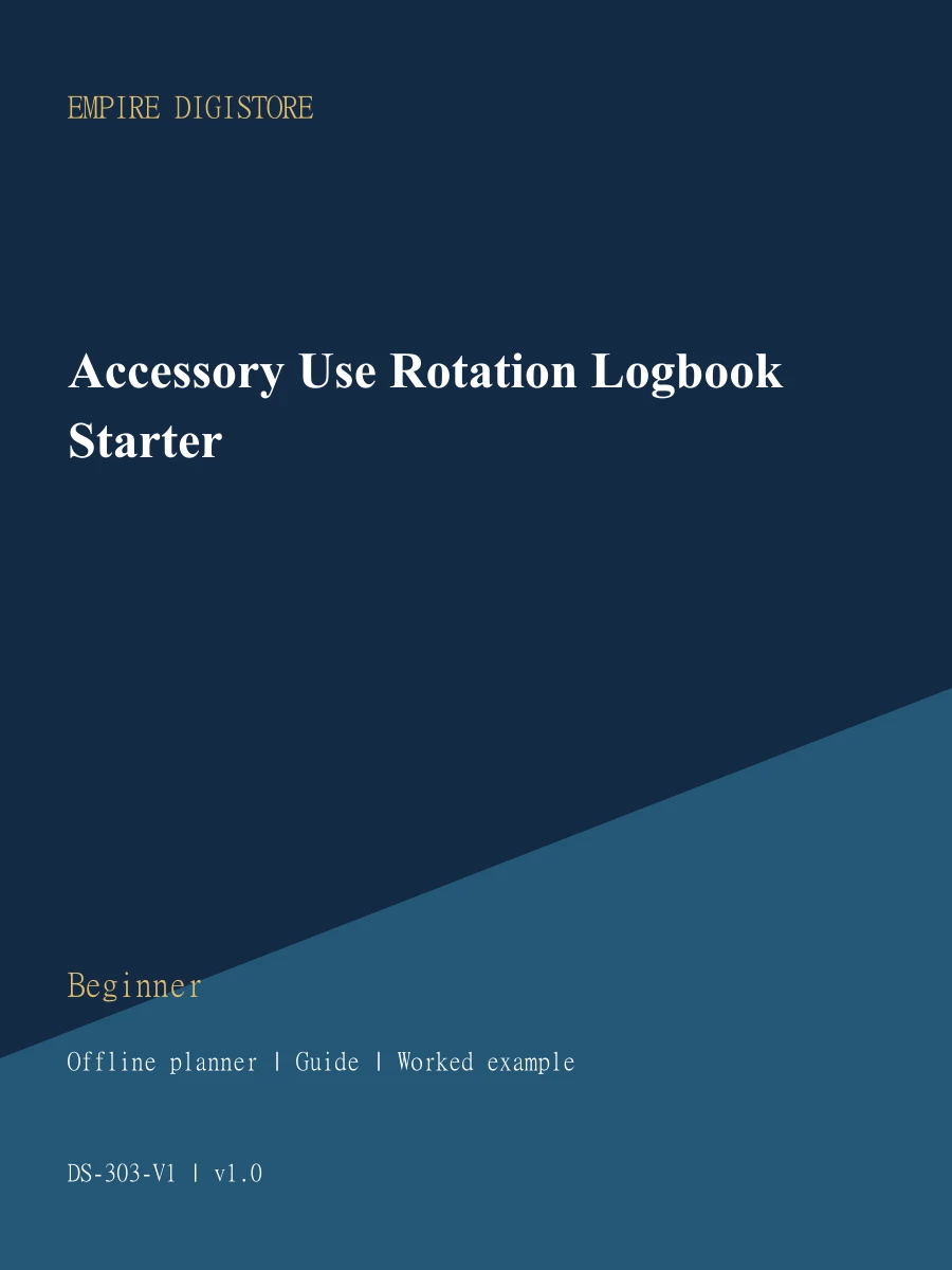 Accessory Use Rotation Logbook Starter cover