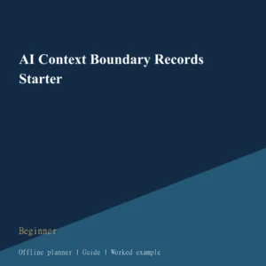 AI Context Boundary Records Starter cover