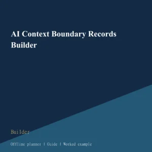 AI Context Boundary Records Builder cover