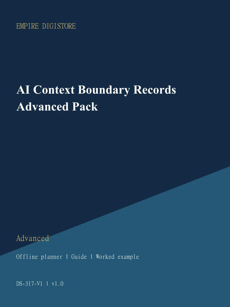 AI Context Boundary Records Advanced Pack cover