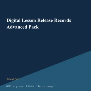 Digital Lesson Release Records Advanced Pack cover
