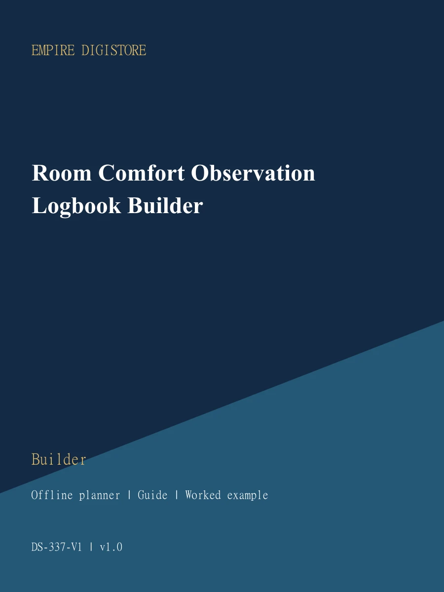 Room Comfort Observation Logbook Builder cover