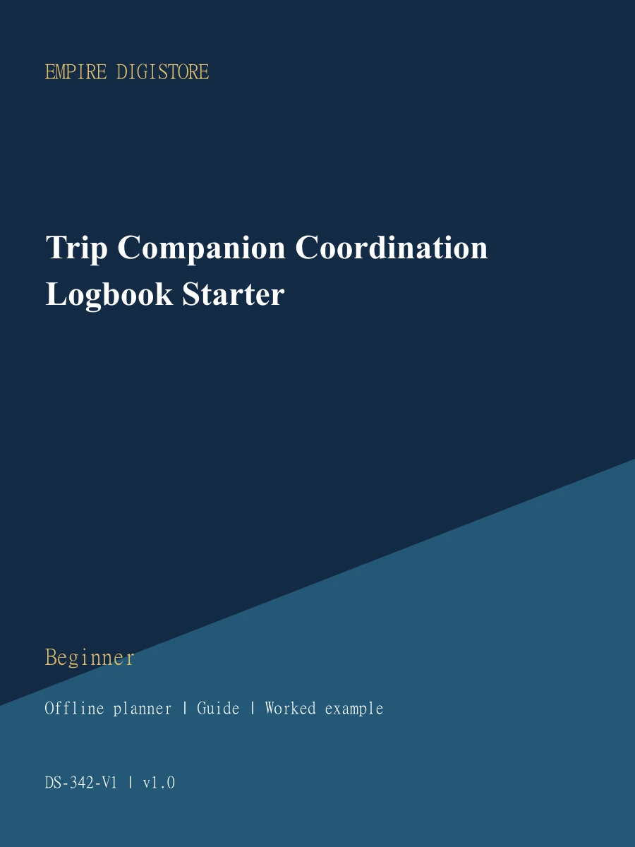 Trip Companion Coordination Logbook Starter cover