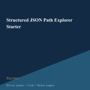 Structured JSON Path Explorer Starter cover