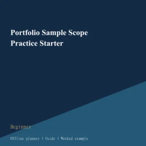 Portfolio Sample Scope Practice Starter cover