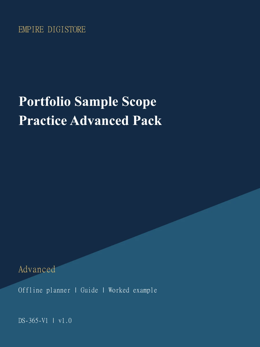 Portfolio Sample Scope Practice Advanced Pack cover